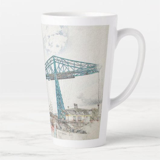 Middlesbrough Transporter Bridge Latte Mok (Rechts)