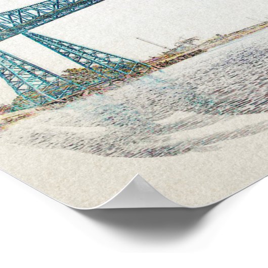 Middlesbrough Transporter Bridge Poster (Hoek)