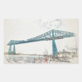 Middlesbrough Transporter Bridge Rechthoekige Sticker (Voorkant)