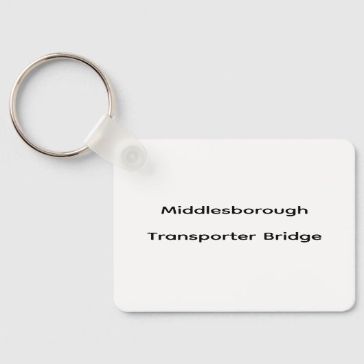 Middlesbrough Transporter Bridge Sleutelhanger (Achterkant)