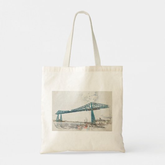Middlesbrough Transporter Bridge Tote Bag (Achterkant)
