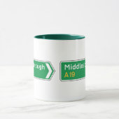 Middlesbrough, UK Road Sign Mok (Midden)