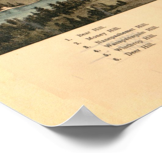 Middlesex Fells Reservation Map (1903) Poster (Hoek)