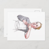 Middlesex Hospital Nurse Dressing For Duty Briefkaart (Voorkant / Achterkant)