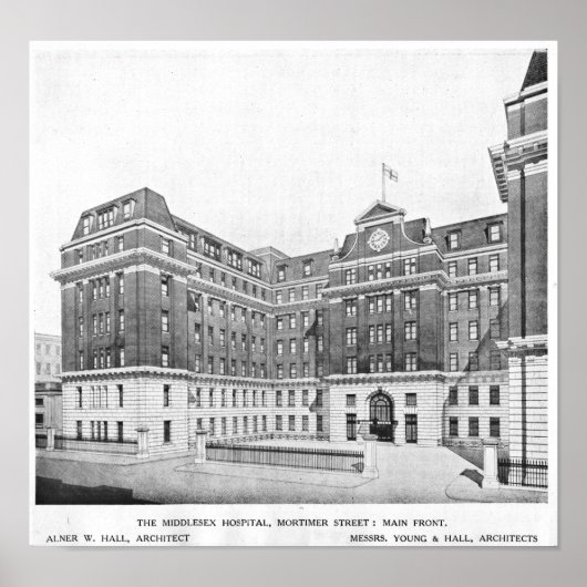 Middlesex-ziekenhuisarchitecten tekenen poster (Voorkant)