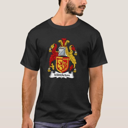 Middleton Coat of Arms Middleton Family Crest T-shirt (Voorkant)
