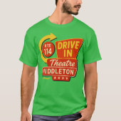 Middleton RT 114 Drive-in Middleton, MA Retro Driv T-shirt (Voorkant)