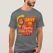 Middleton RT 114 Drive-in Middleton, MA Retro Driv T-shirt (Voorkant)