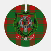 Middleton Schotse Clan Tartan & Crest Glas Ornament (Achterkant)