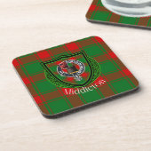 Middleton Scottish Clan Tartan & Crest Bier Onderzetter (Linkerzijde)