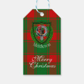 Middleton Scottish Clan Tartan & Crest Cadeaulabel (Voorkant)