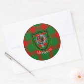 Middleton Scottish Clan Tartan & Crest Ronde Sticker (Envelop)