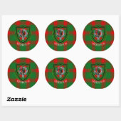 Middleton Scottish Clan Tartan & Crest Ronde Sticker (Vel)