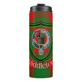 Middleton Scottish Clan Tartan & Crest Thermosbeker