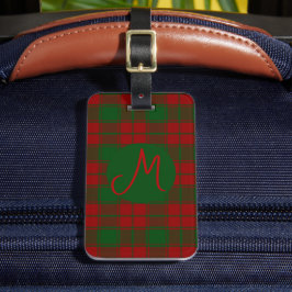 Middleton tartan monogram bagagelabel