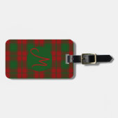 Middleton tartan monogram bagagelabel (Voorkant horizontaal)
