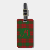 Middleton tartan monogram bagagelabel (Voorkant verticaal)