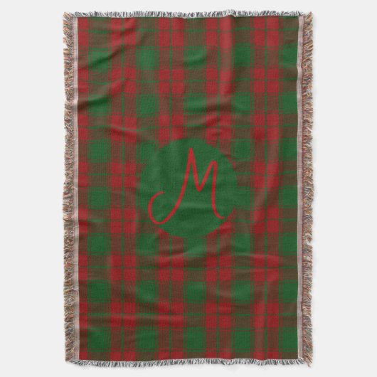 Middleton tartan monogram deken (Voorkant Verticaal)