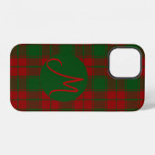 Middleton tartan monogram iPhone hoesje (Achterkant horizontaal)