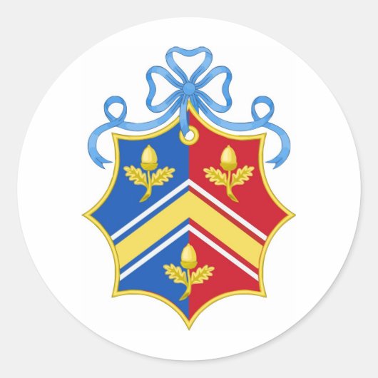 Middletonlaag van wapens / familiekust van middlet ronde sticker (Voorkant)