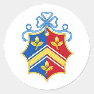 Middletonlaag van wapens / familiekust van middlet ronde sticker