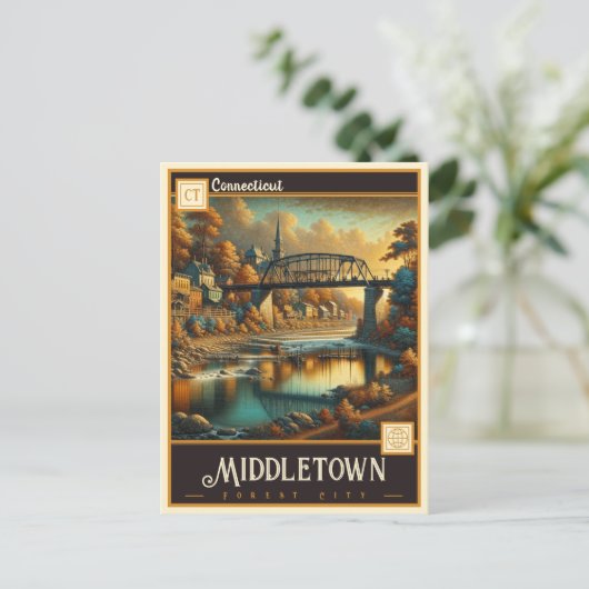 Middletown, Connecticut |  BRIEFKAART (Staand voorkant)