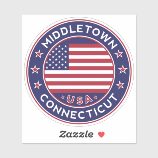 Middletown Connecticut, Middletown Sticker (Vel)