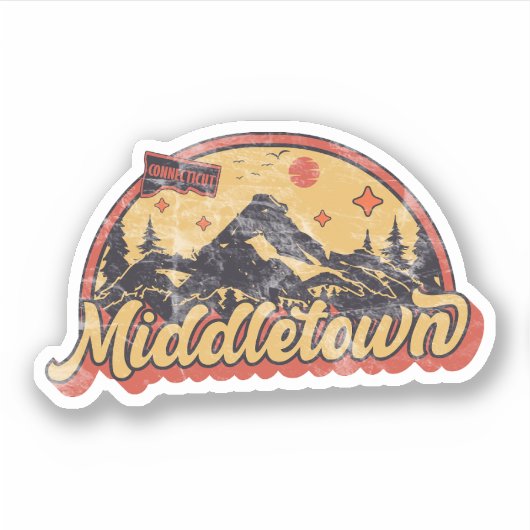 Middletown, Connecticut Sticker (Voorkant)