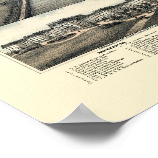 Middletown, CT Panorama Map - 1877 Poster (Hoek)