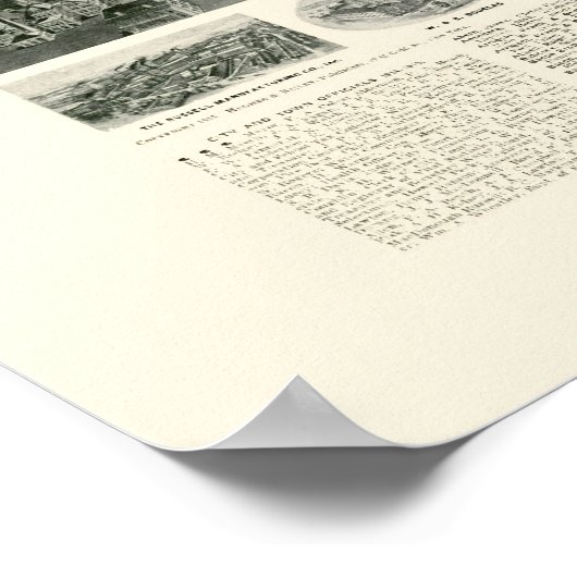 Middletown, CT Panorama Map - 1915 Poster (Hoek)