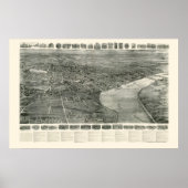 Middletown, CT Panorama Map - 1915 Poster (Voorkant)