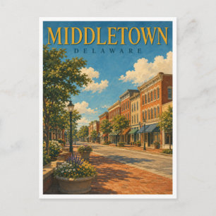 Middletown Delaware Main Street GeoSaga Briefkaart
