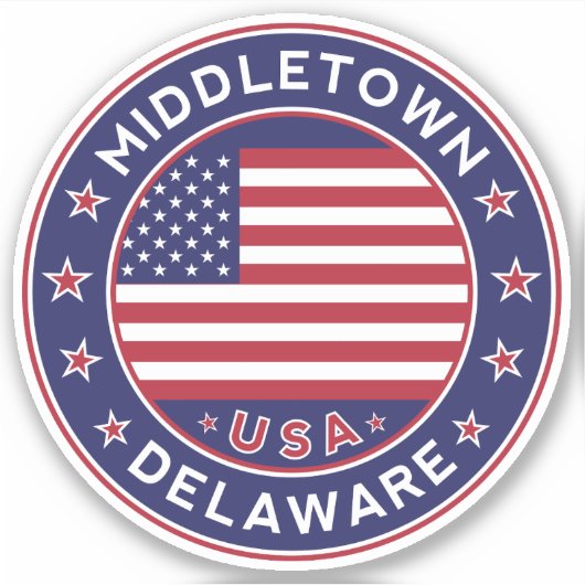 Middletown Delaware, Verenigde Staten Sticker (Voorkant)