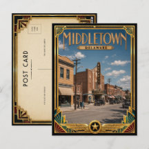Middletown Delaware Vintage Art Deco Gouden Tijdpe