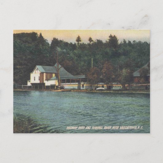 Middletown NY, Midway Park, Vintage Briefkaart (Voorkant)