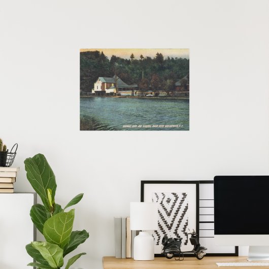 Middletown NY, Midway park, Wallkill River, Old Poster (Thuiskantoor)