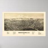 Middletown, NY Panoramic Map - 1887 Poster (Voorkant)