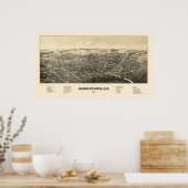 Middletown, NY Panoramic Map - 1887 Poster (Keuken)