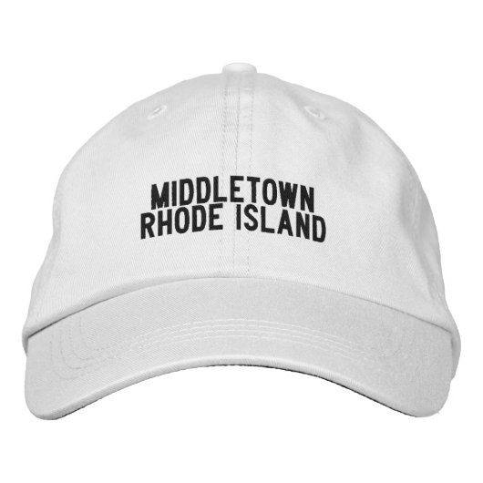 Middletown Rhode Island Hoed Geborduurde Pet (Voorkant)