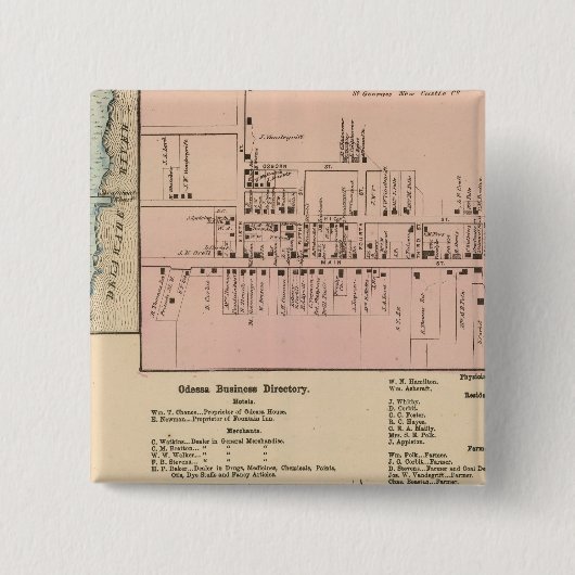 Middletown Vierkante Button 5,1 Cm (Voorkant)