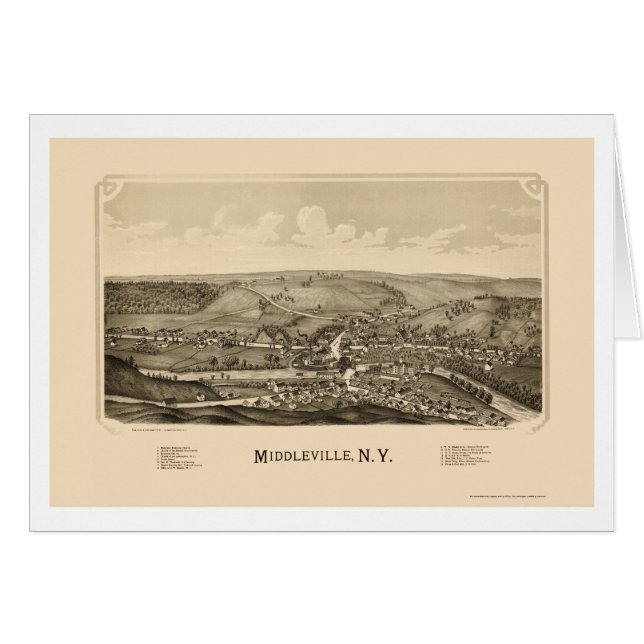 Middleville, NY Panoramic Map - 1890 (Voorkant Horizontaal)