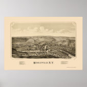 Middleville, NY Panoramic Map - 1890 Poster (Voorkant)