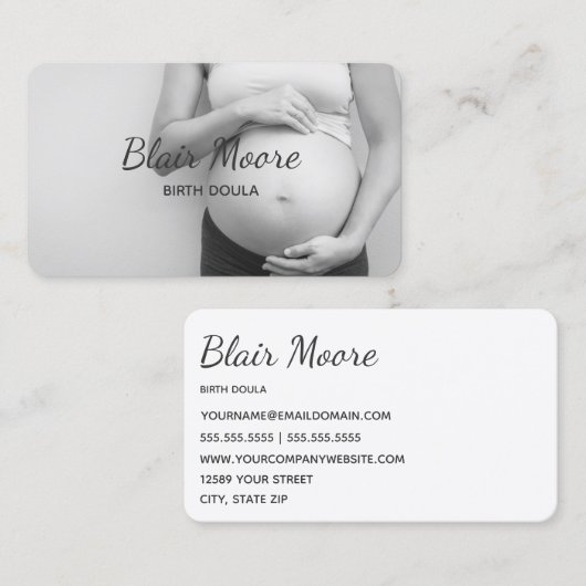 Midechtgenote Birth Doula Visitekaartje (Voorkant / Achterkant)