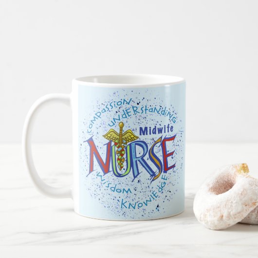 Midechtgenote Nurse Motto Koffiemok (Met donut)