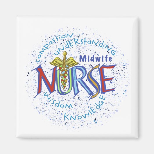 Midechtgenote Nurse Motto Magneet (Voorkant)