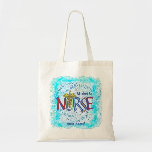 Midechtgenote Nurse Motto Tote Bag (Voorkant)