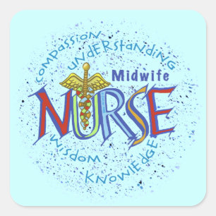 Midechtgenote Nurse Motto Vierkante Sticker