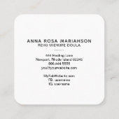 *~* Midechtgenote Reiki Birth Coach Doula Birthing Vierkante Visitekaartje (Achterkant)