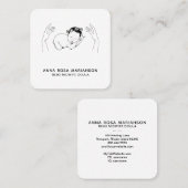 *~* Midechtgenote Reiki Birth Coach Doula Birthing Vierkante Visitekaartje (Voorkant / Achterkant)