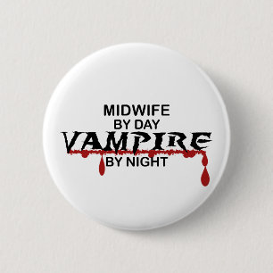 Midechtgenote Vampire bij nacht Ronde Button 5,7 Cm